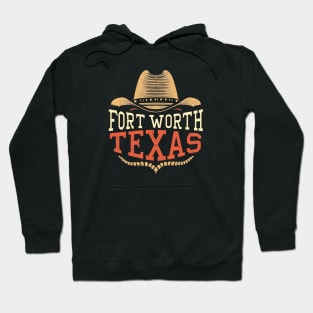 Fort Worth Texas Western Vintage Design Hoodie